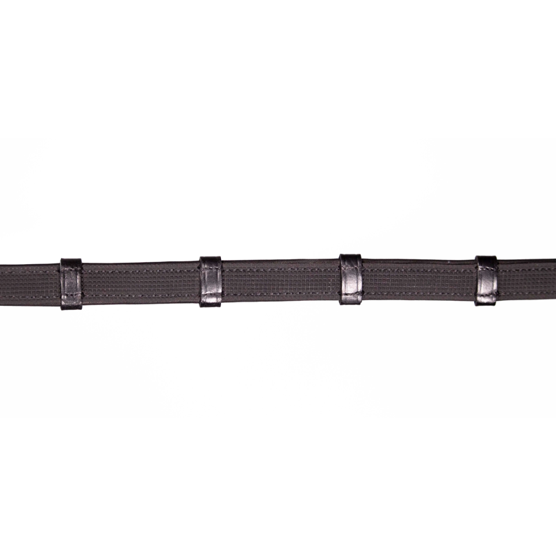 Henry James Calfskin Supergrip Reins with Stoppers - Black-1